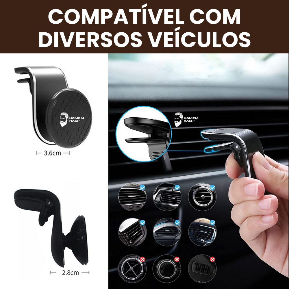 (PAGUE 1 LEVE 2) Suporte Magnético Homem Raiz ™ MagCarbon