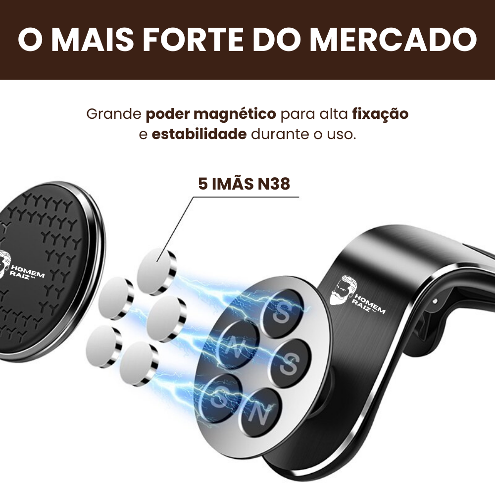 (PAGUE 1 LEVE 2) Suporte Magnético Homem Raiz ™ MagCarbon