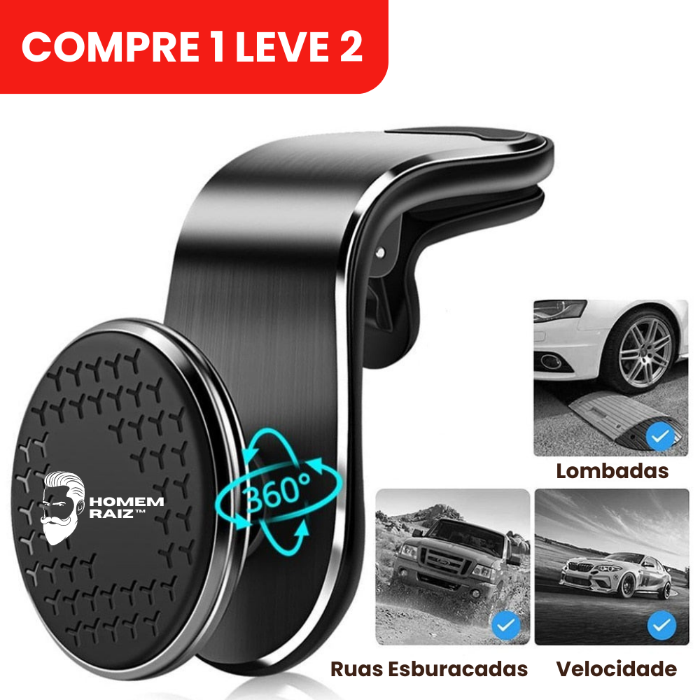 (PAGUE 1 LEVE 2) Suporte Magnético Homem Raiz ™ MagCarbon