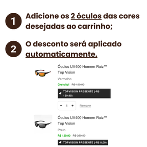 Óculos UV400 Homem Raiz™ Top Vision